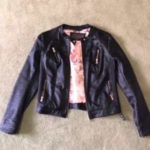 Black faux leather jacket